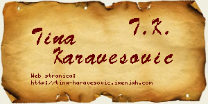 Tina Karavesović vizit kartica